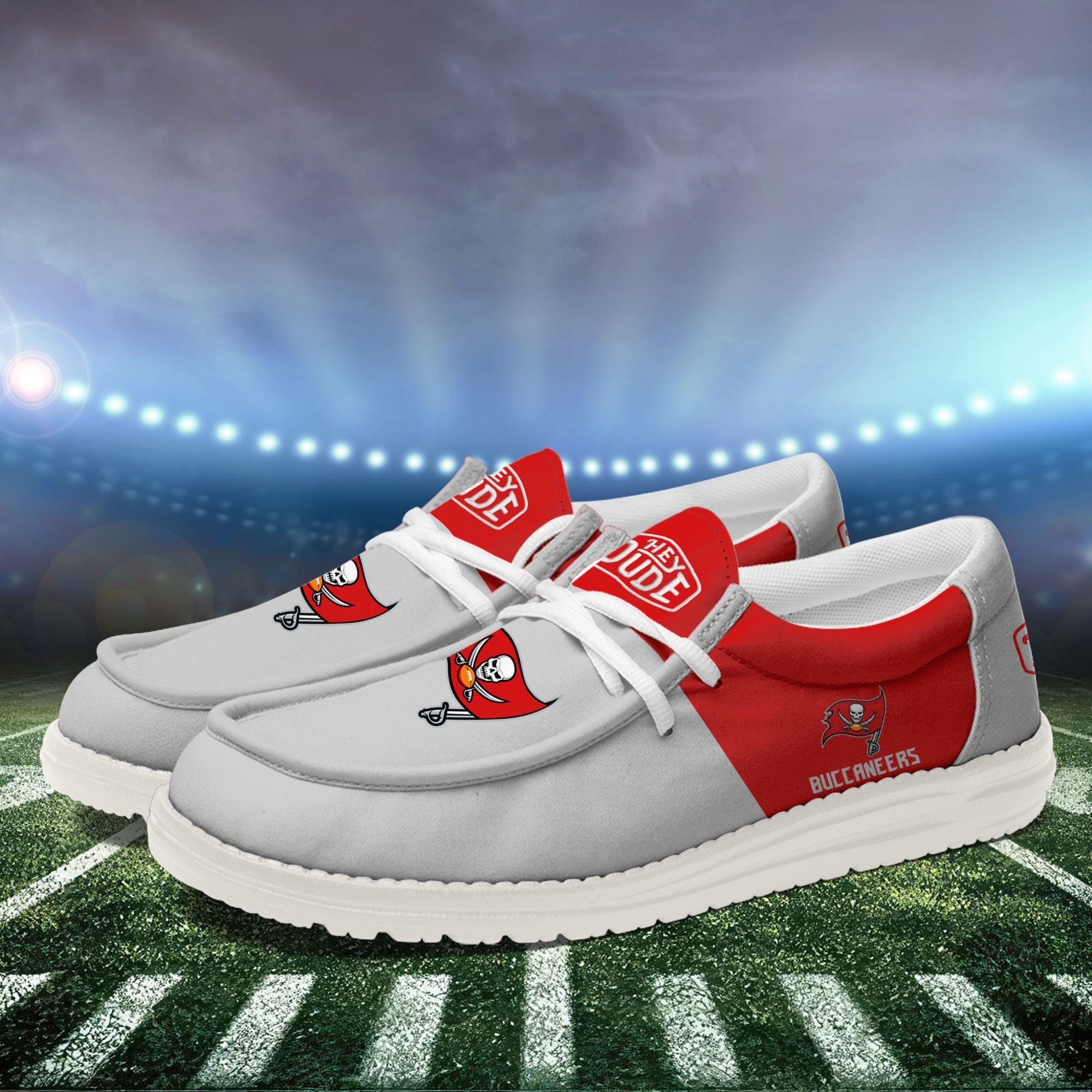 Tampa Bay Buccaneers Football Hey Dude Canvas Loafer Shoes For Men And Women - Image 3