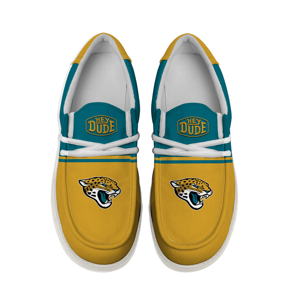 Jacksonville Jaguars Football Hey Dude Canvas Loafer Shoes For Men And Women - Image 4
