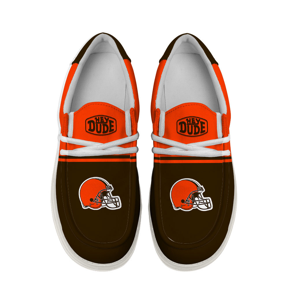 Cleveland Browns Football Hey Dude Canvas Loafer Shoes For Men And Women - Image 4