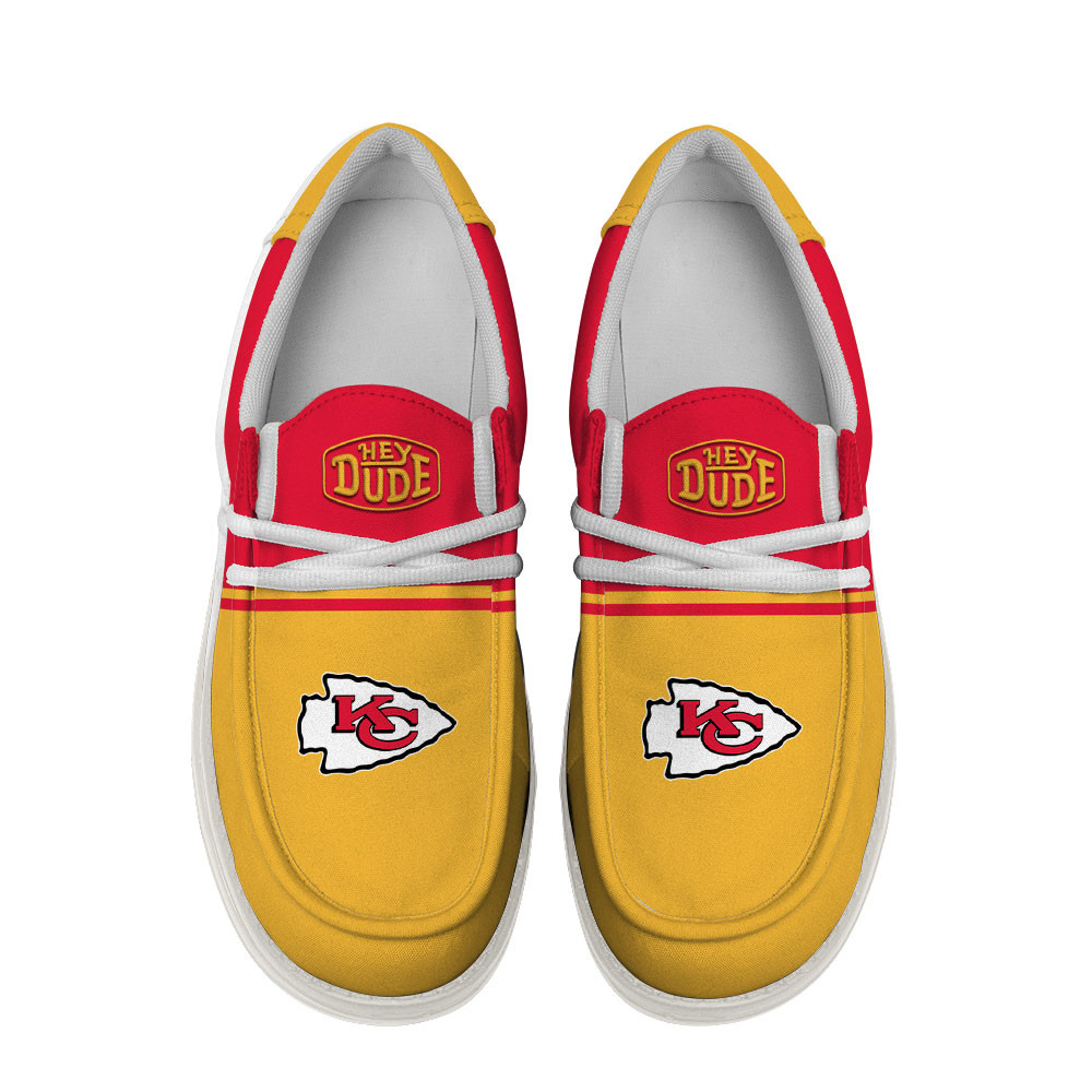 Kansas City Chiefs Football Hey Dude Canvas Loafer Shoes For Men And Women - Image 4