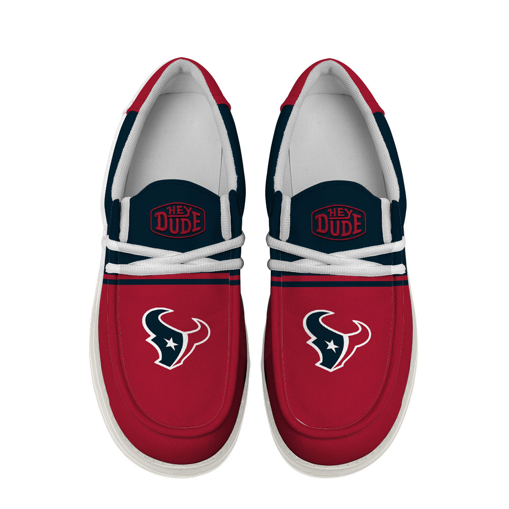 Houston Texans Football Hey Dude Canvas Loafer Shoes For Men And Women - Image 4