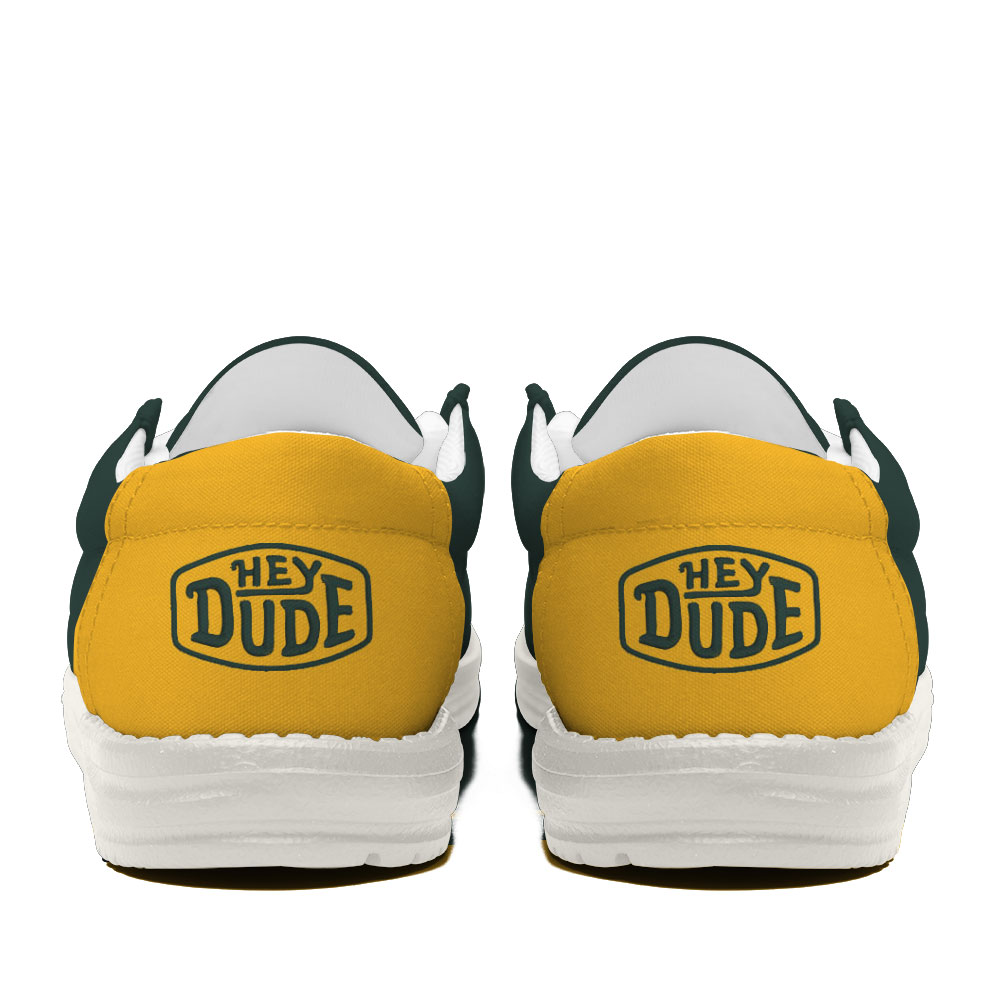 Green Bay Packers Football Hey Dude Canvas Loafer Shoes For Men And Women - Image 4