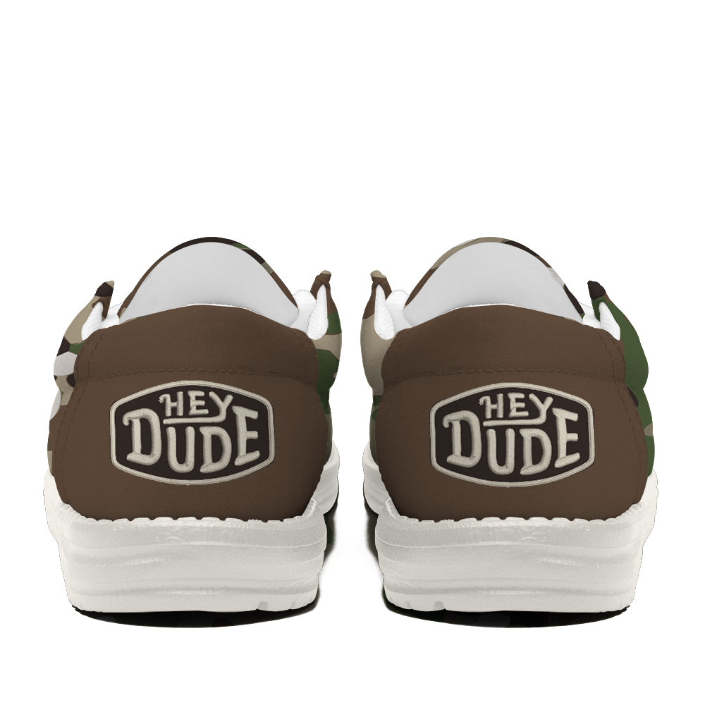 Minnesota Vikings Camouflage Football Hey Dude Canvas Loafer Shoes - Image 4