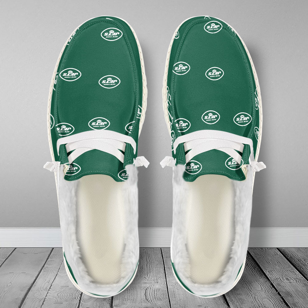 New York Jets Hey Dude With Warm Fur Lining Shoes - Image 2