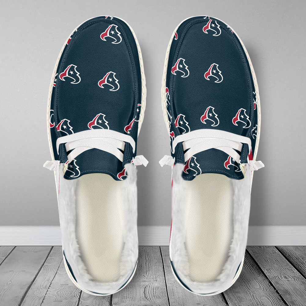 Houston Texans Hey Dude With Warm Fur Lining Shoes - Image 2