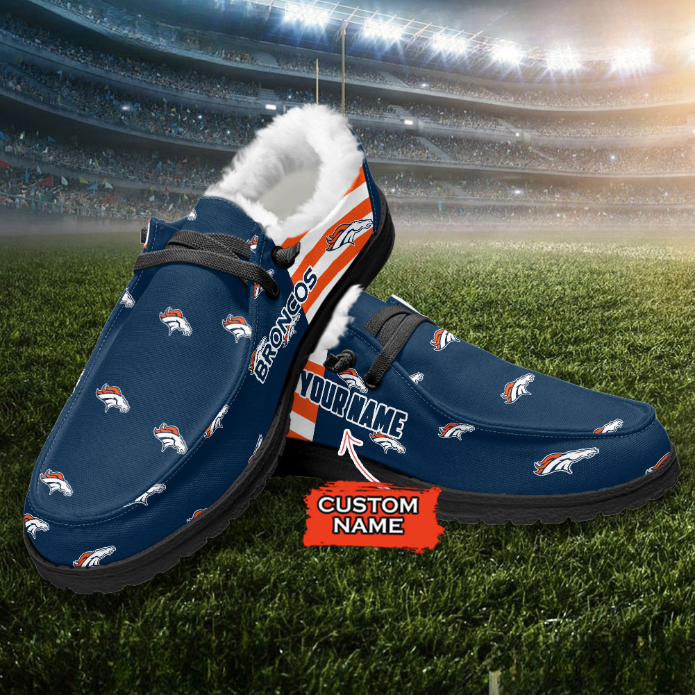 Denver Broncos Hey Dude With Warm Fur Lining Shoes - Image 3