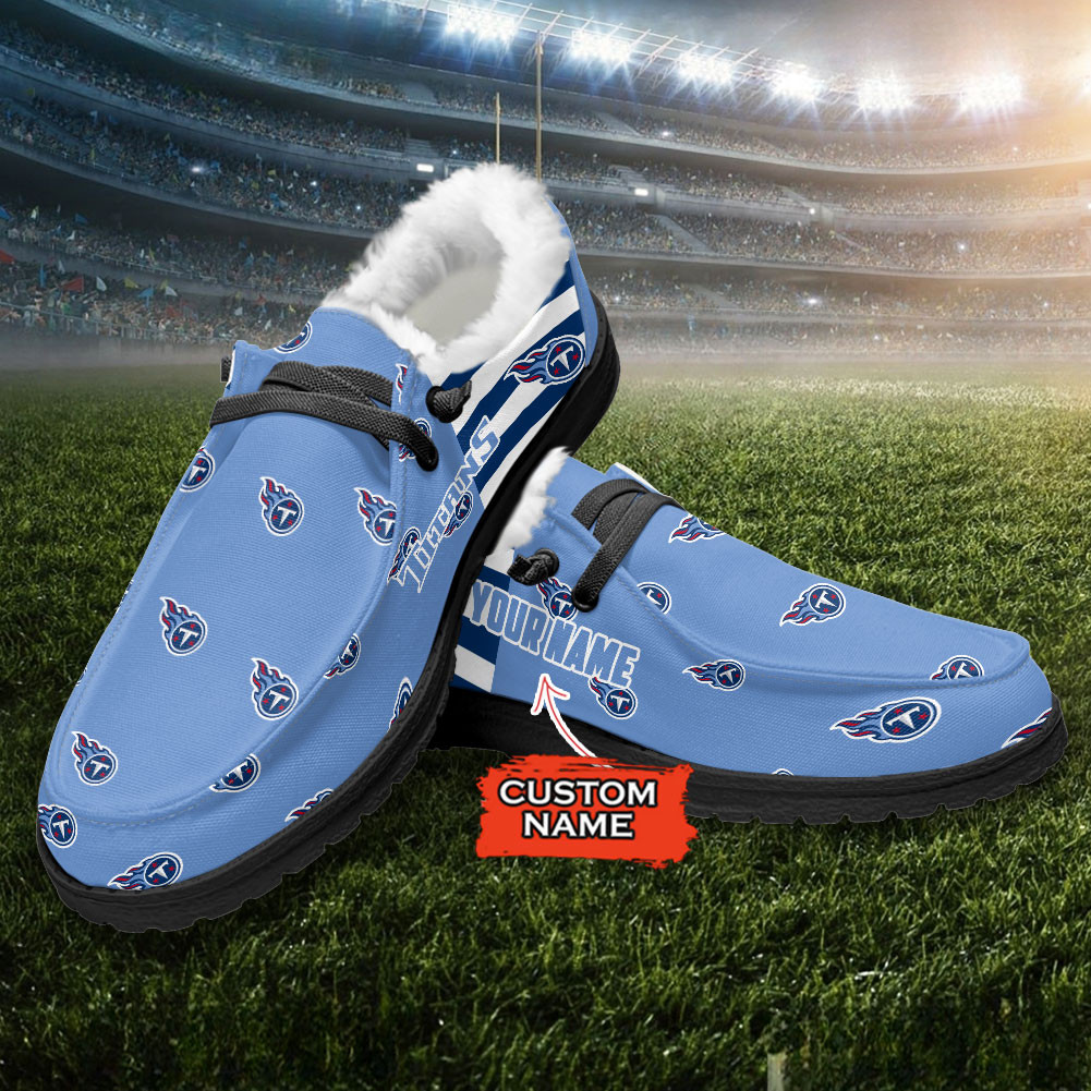 Tennessee Titans Hey Dude With Warm Fur Lining Shoes - Image 3