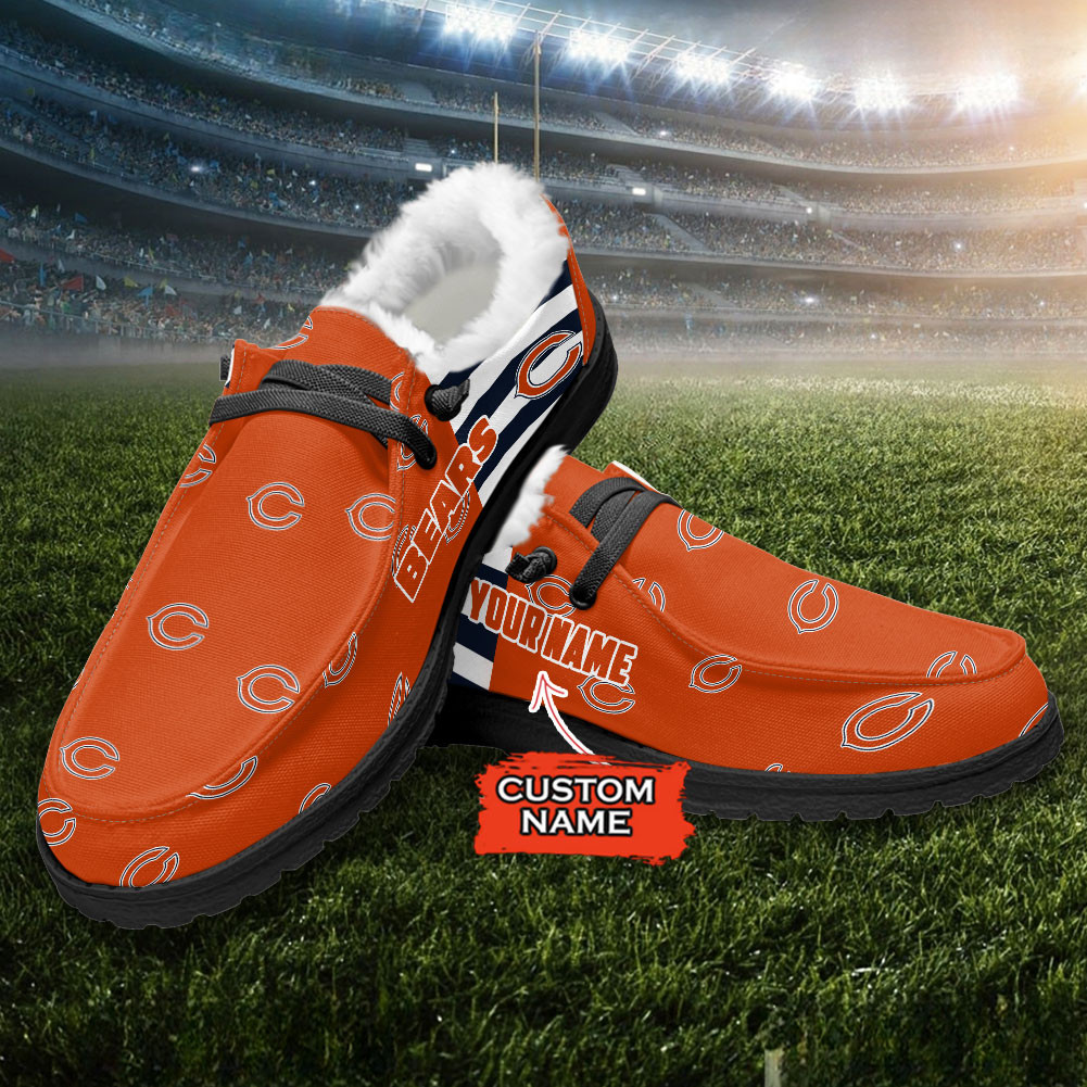 Chicago Bears Hey Dude With Warm Fur Lining Shoes - Image 3