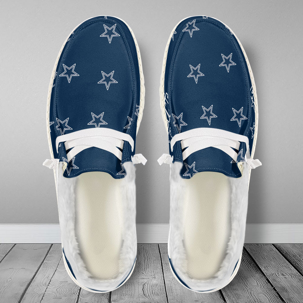 Dallas Cowboys Hey Dude With Warm Fur Lining Shoes - Image 2