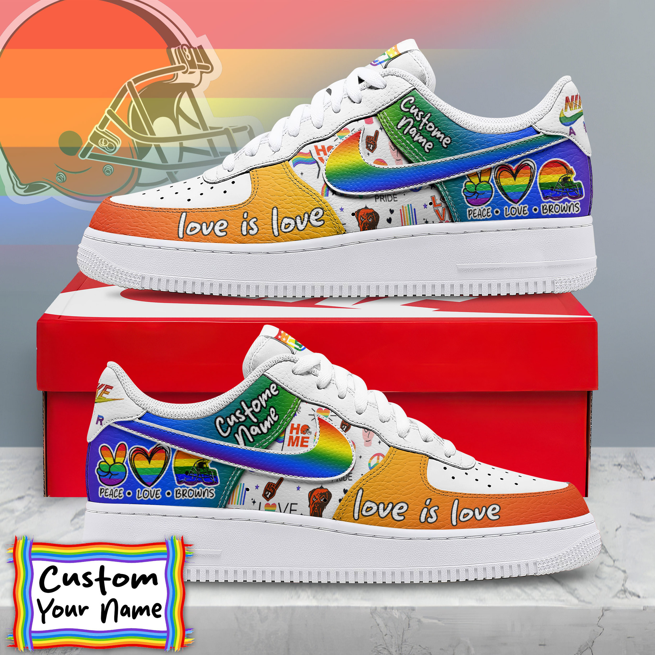 Cleveland Browns Premium Pride Af1 Limited Edition - Image 2