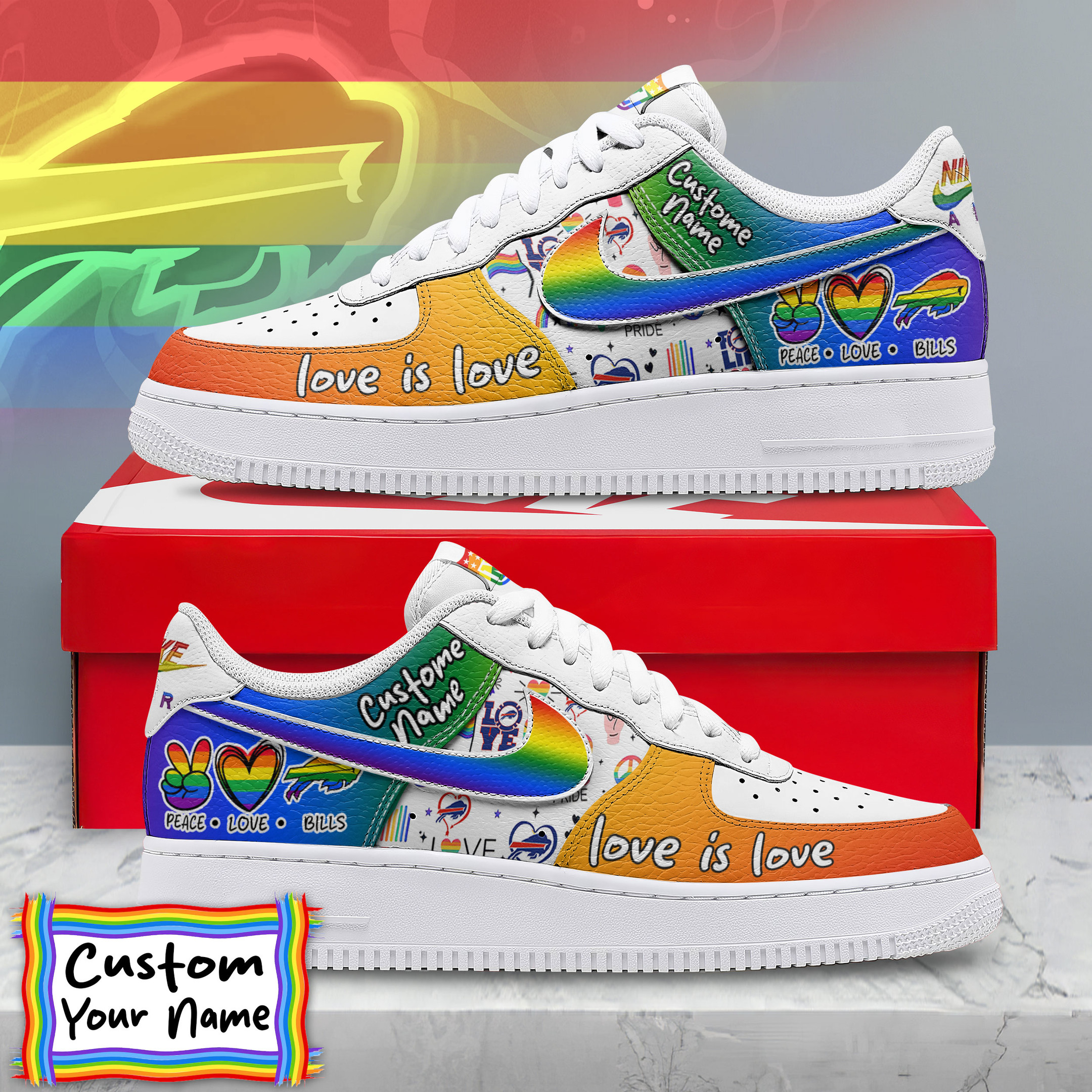 Buffalo Bills Premium Pride Af1 Limited Edition - Image 2