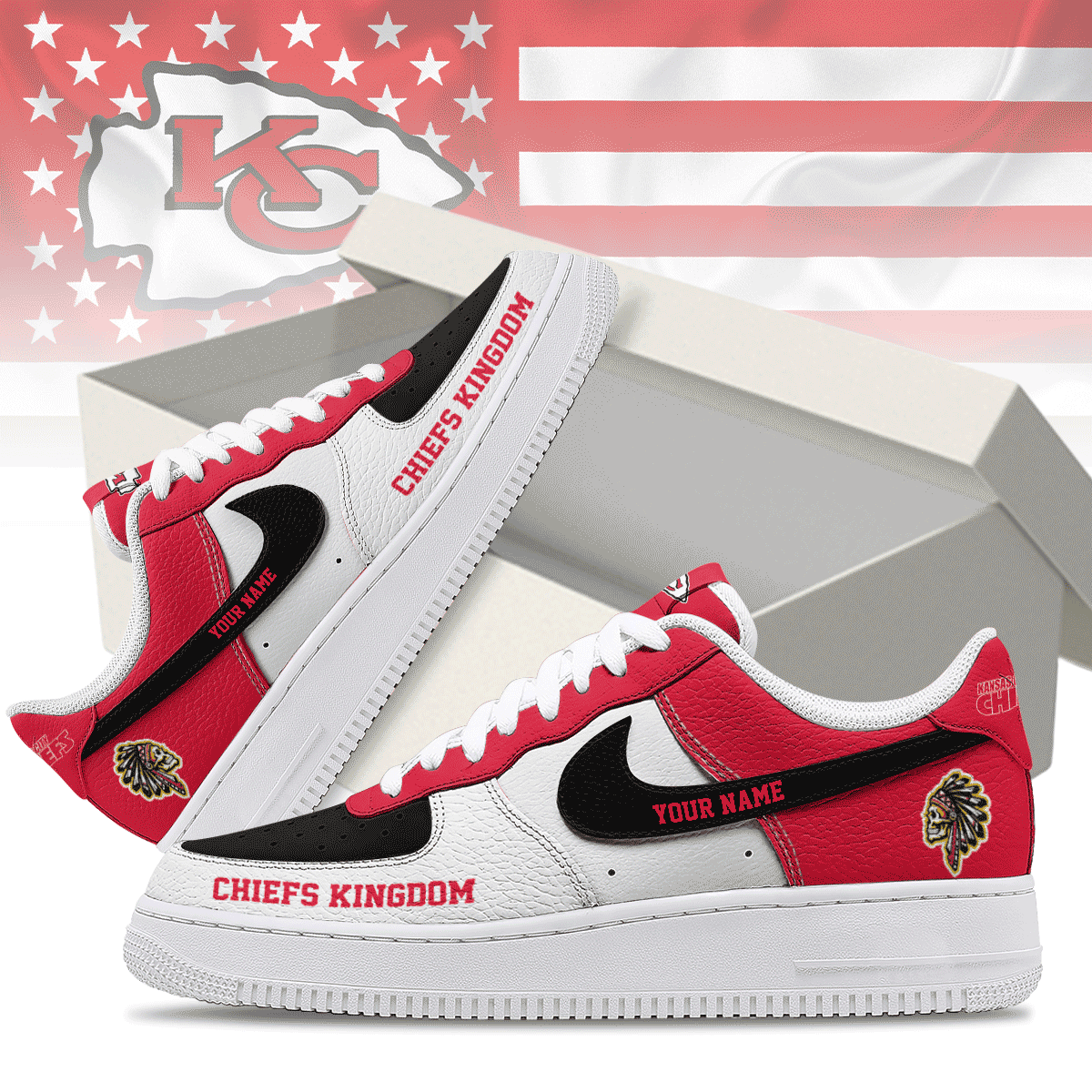 Kansas City Chiefs Premium Af1 Shoes Limited Edition Ny - Image 2