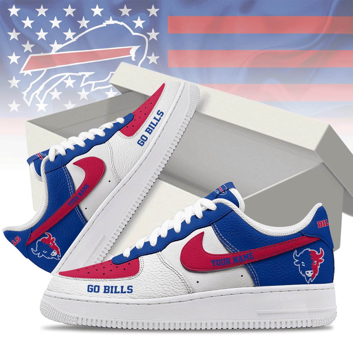 Buffalo Bills Premium Af1 Shoes Limited Edition Ny - Image 2