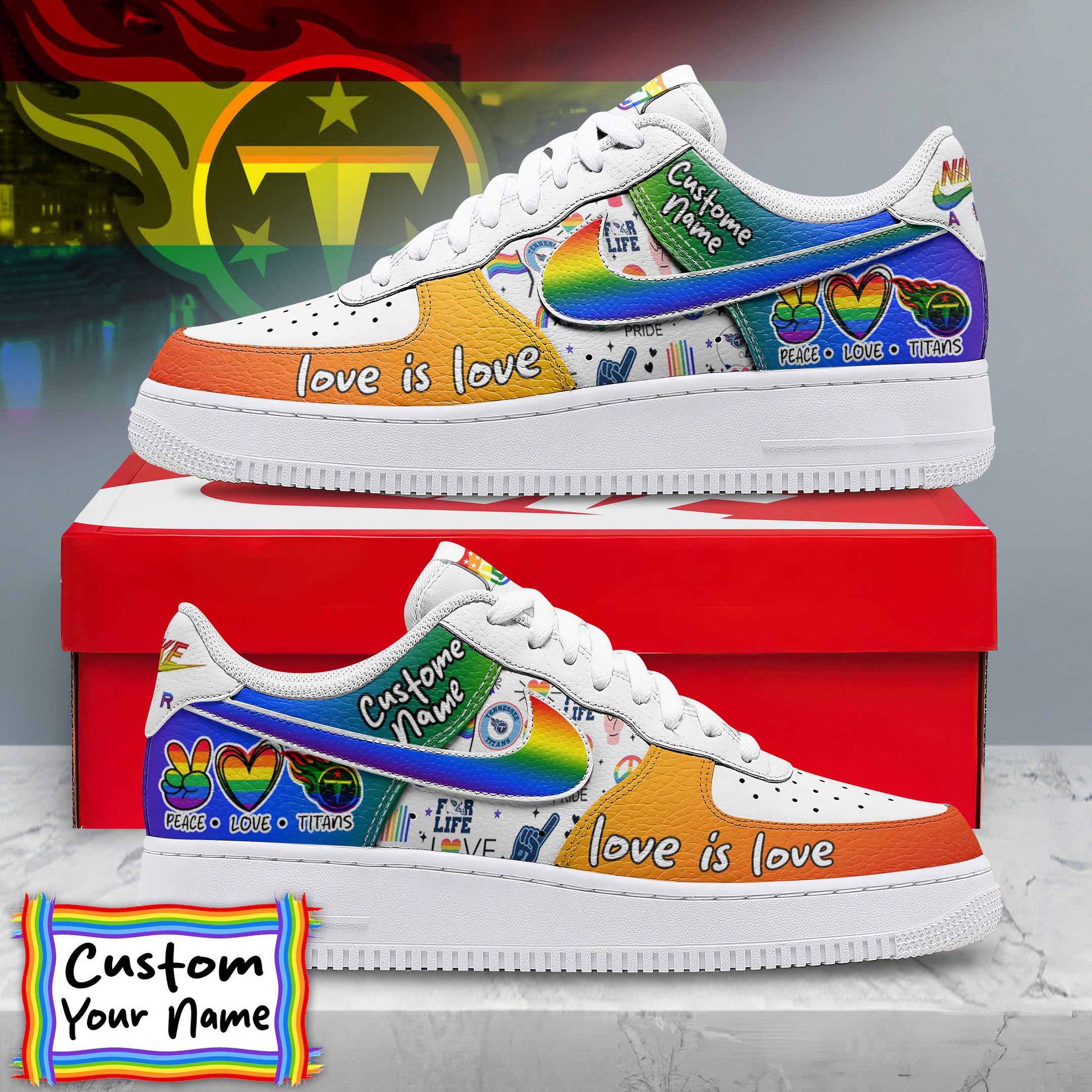 Tennessee Titans Premium Pride Af1 Limited Edition - Image 2