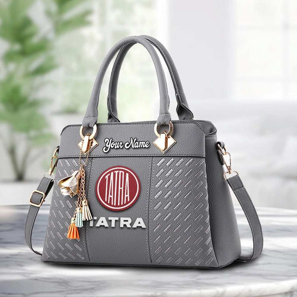 Tatra Logo Personalized PU Leather Handbag Custom Name For Women - Image 3