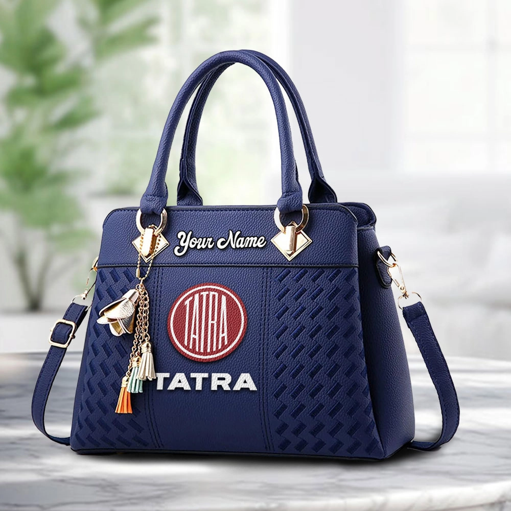 Tatra Logo Personalized PU Leather Handbag Custom Name For Women - Image 4