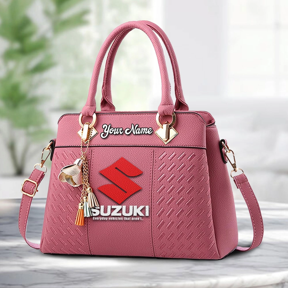 Suzuki Logo Personalized PU Leather Handbag Custom Name For Women - Image 5