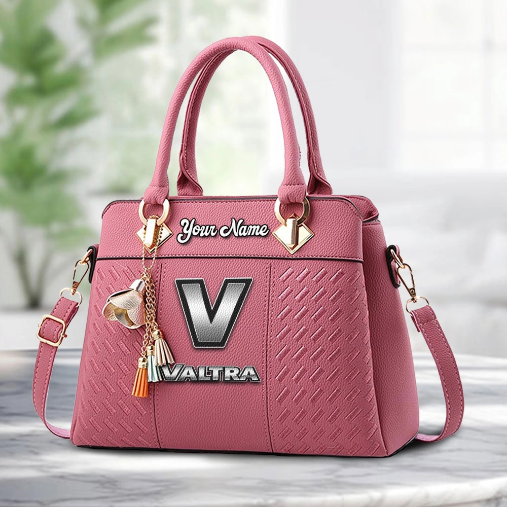 Valtra Logo Personalized PU Leather Handbag Custom Name For Women - Image 5