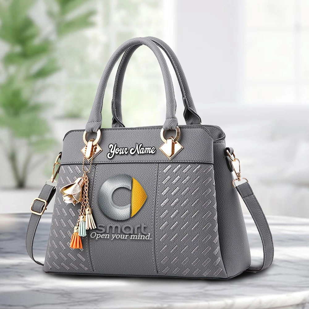 Smart Logo Personalized PU Leather Handbag Custom Name For Women - Image 3