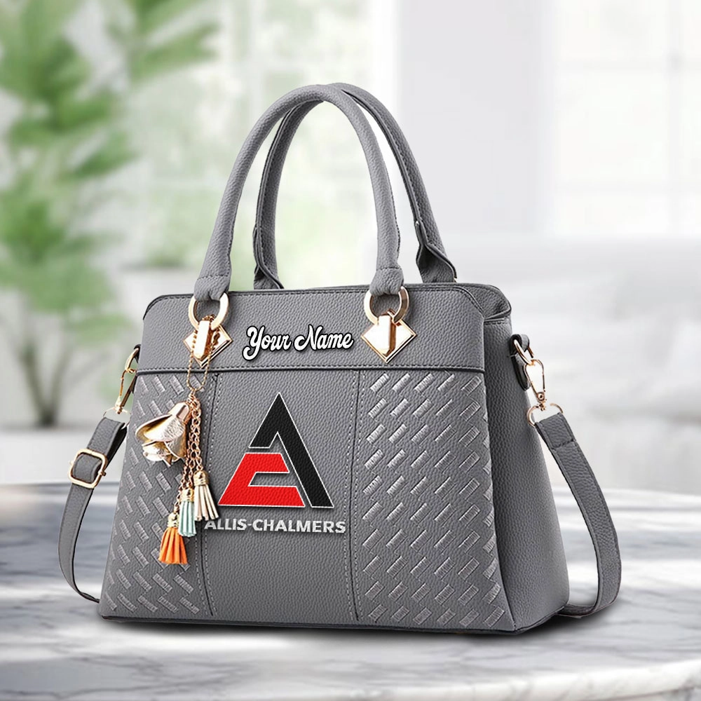 Allis Chalmers Logo Personalized PU Leather Handbag Custom Name For Women - Image 3