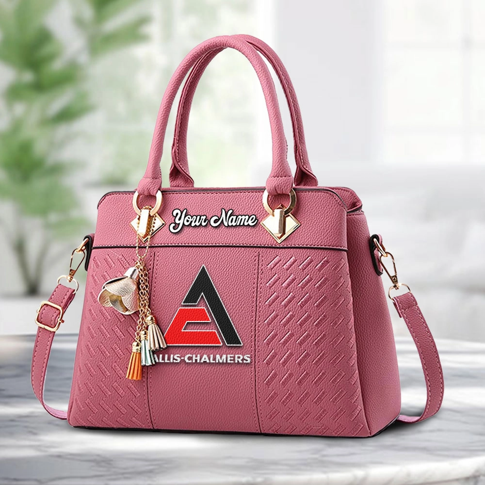 Allis Chalmers Logo Personalized PU Leather Handbag Custom Name For Women - Image 5