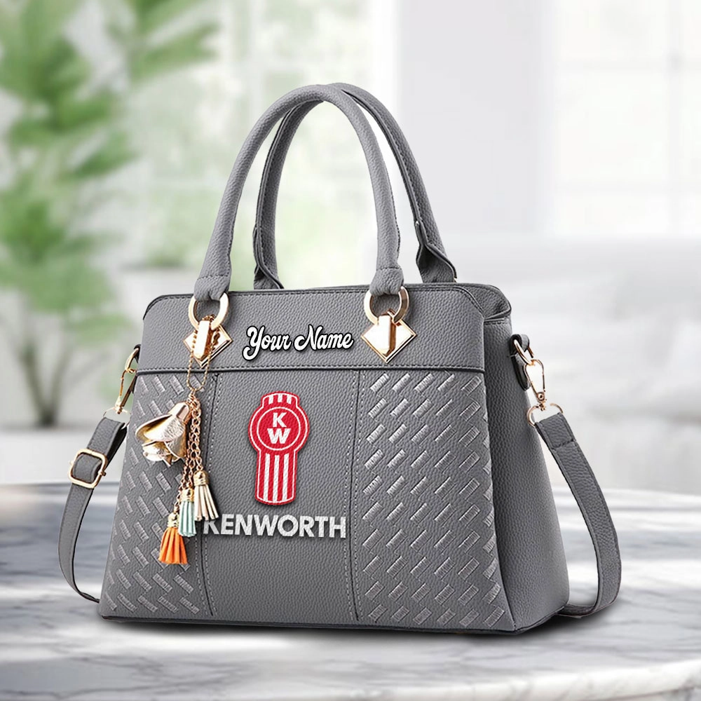 Kenworth Logo Personalized PU Leather Handbag Custom Name For Women - Image 3