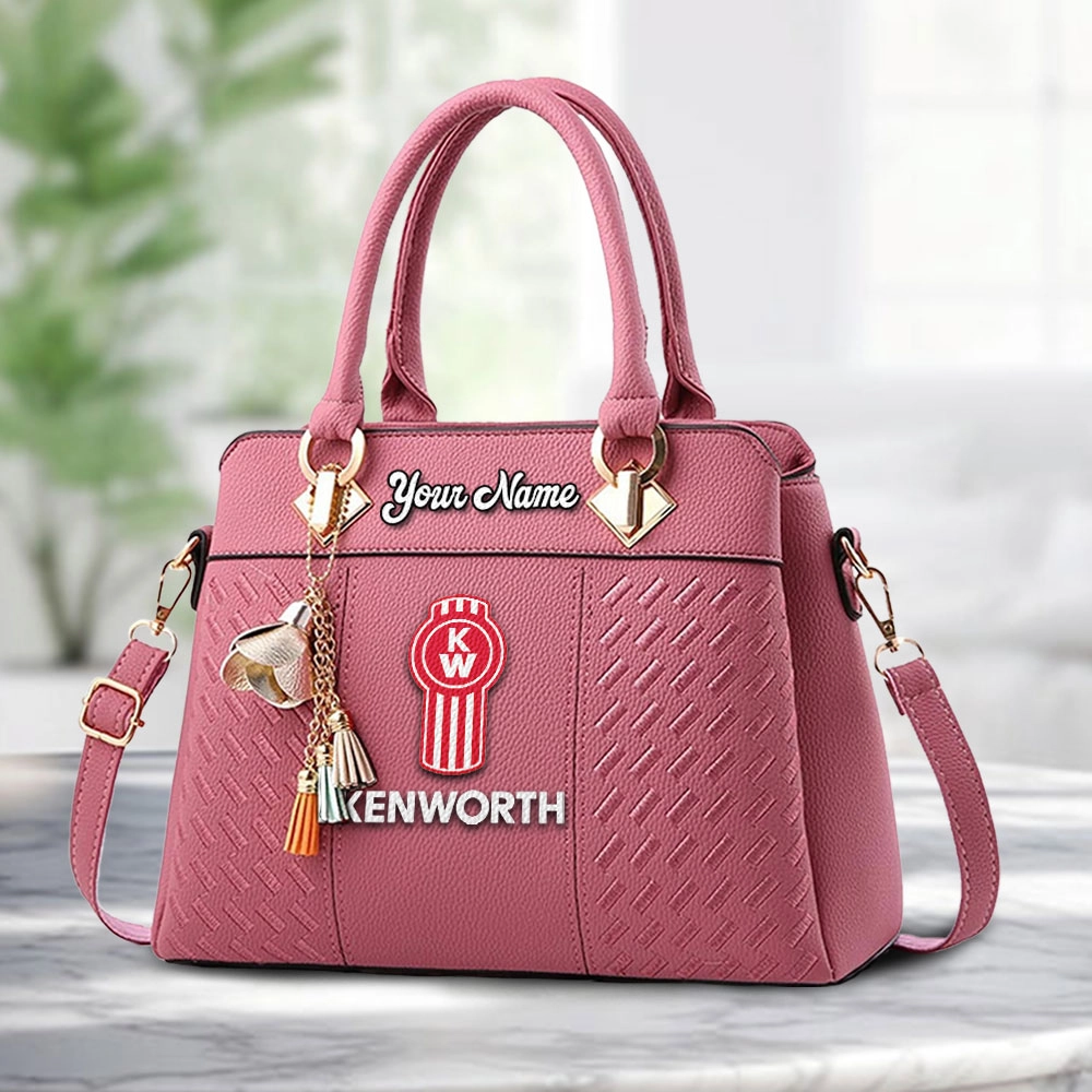 Kenworth Logo Personalized PU Leather Handbag Custom Name For Women - Image 5