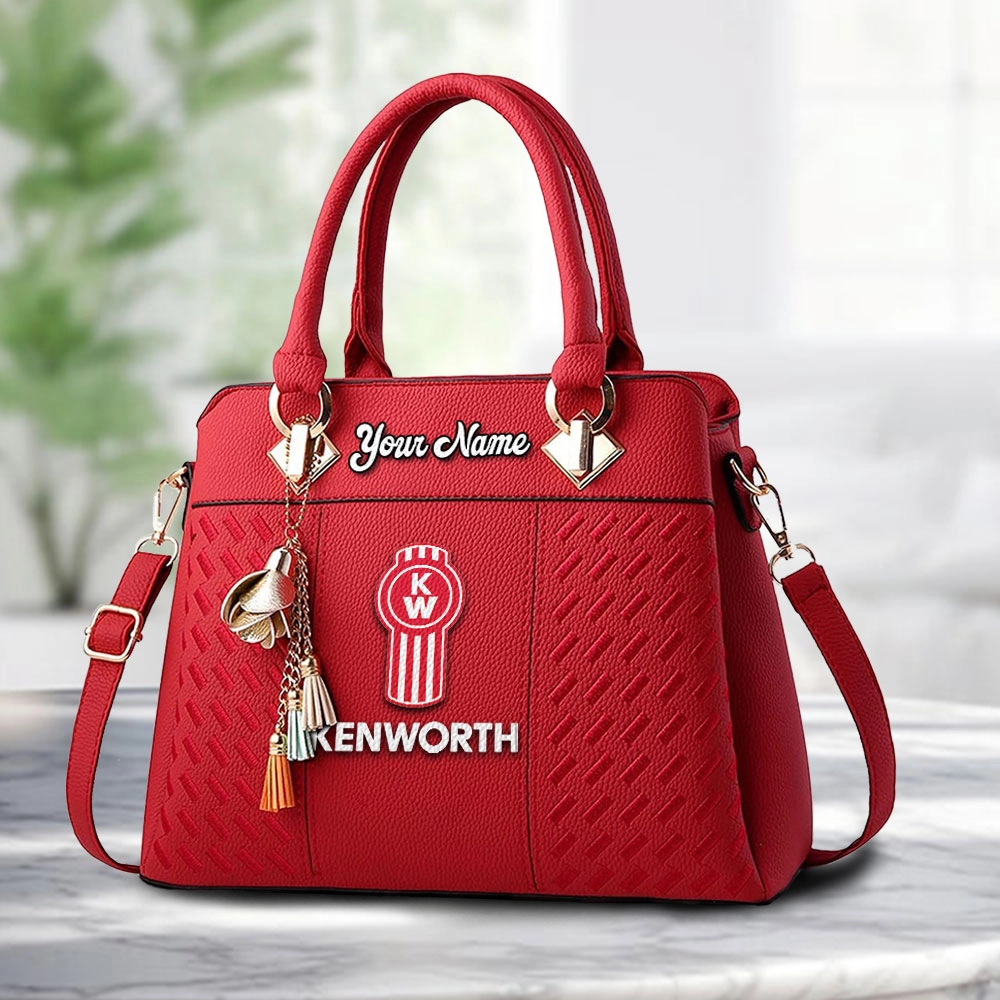 Kenworth Logo Personalized PU Leather Handbag Custom Name For Women - Image 6