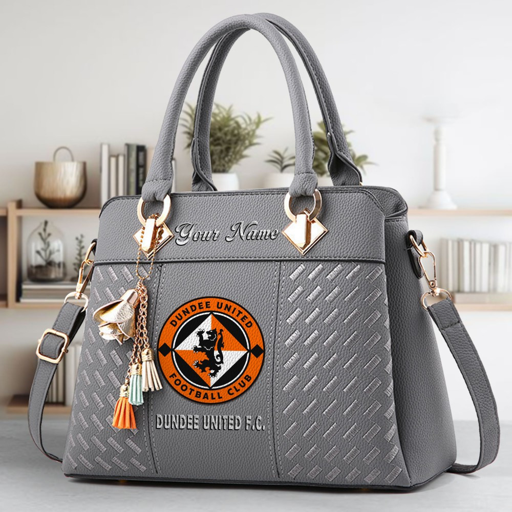 Dundee United F.C. Crossbody Zip Hand Bag With Tassel Custom Name For Women - Image 3