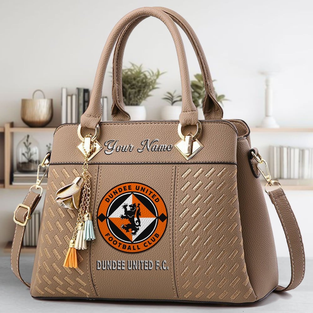 Dundee United F.C. Crossbody Zip Hand Bag With Tassel Custom Name For Women - Image 4