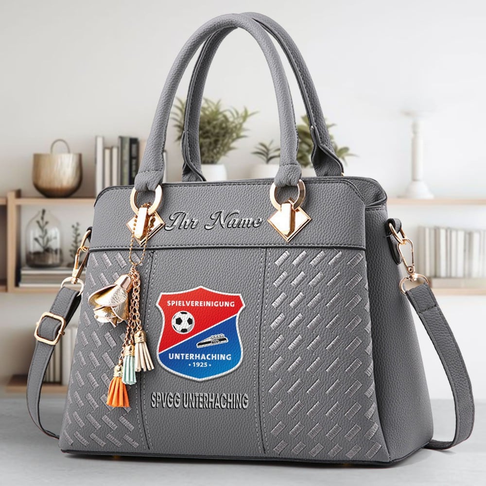 SpVgg Unterhaching Crossbody Zip Hand Bag With Tassel Custom Name For Women - Image 4