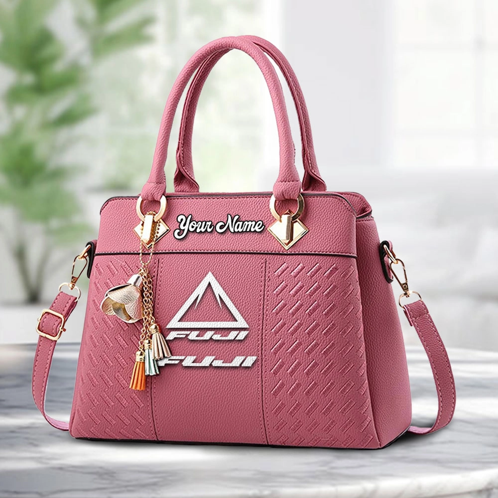Fuji Bikes Logo Personalized PU Leather Handbag Custom Name For Women - Image 5
