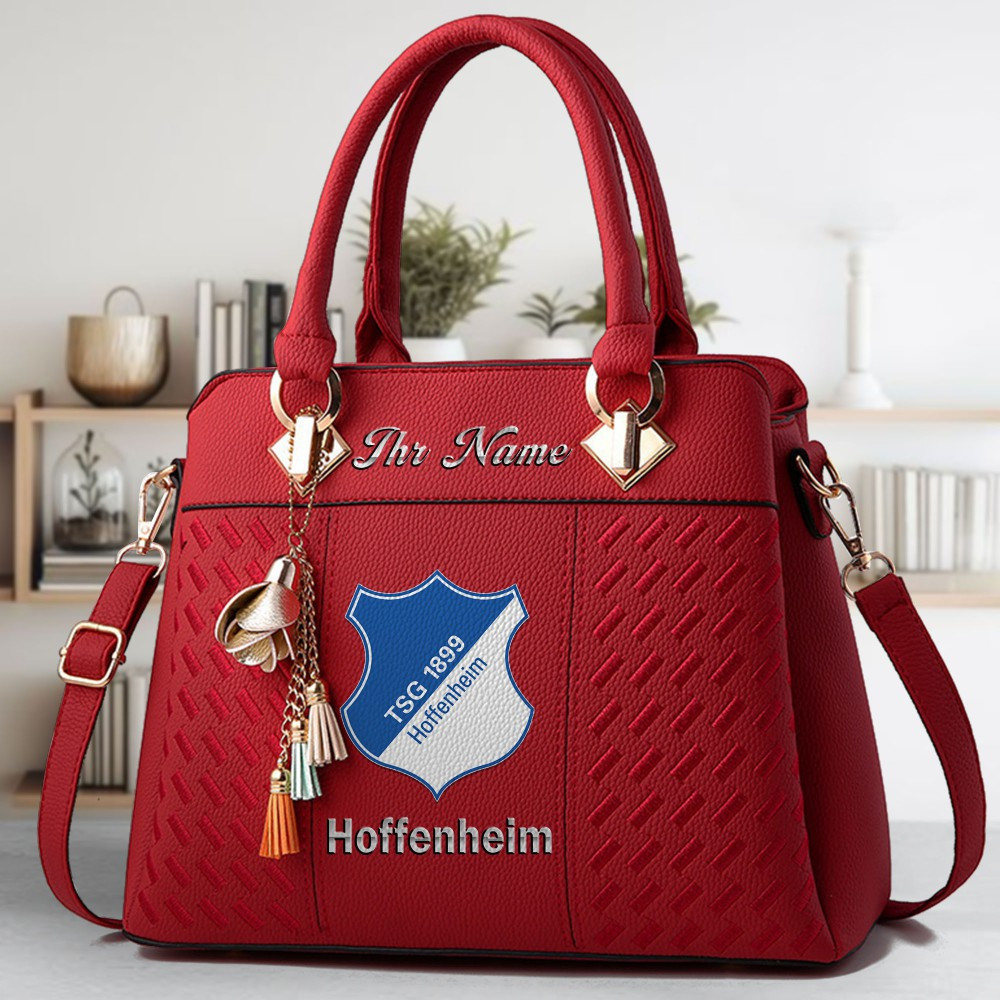 TSG Hoffenheim Crossbody Zip Hand Bag With Tassel Custom Name For Women - Image 6
