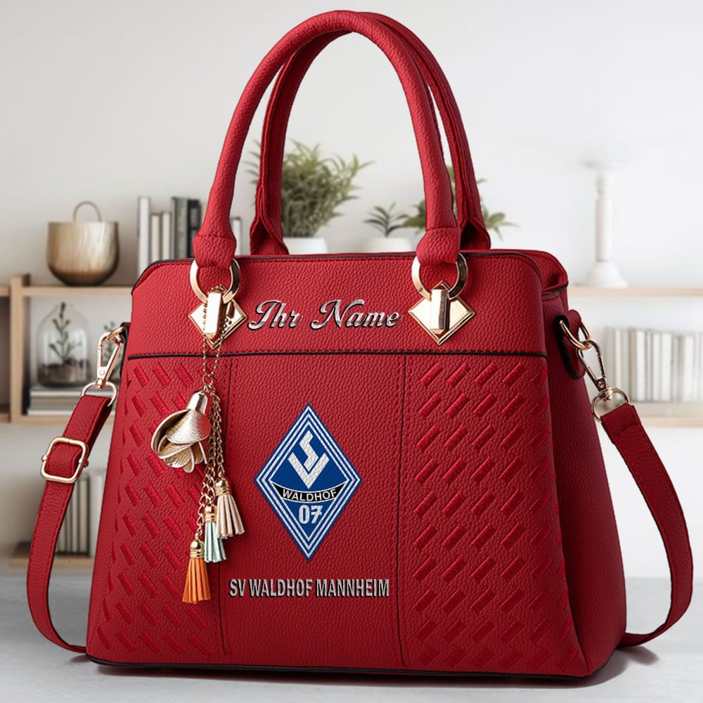 Waldhof Mannheim Crossbody Zip Hand Bag With Tassel Custom Name For Women - Image 6