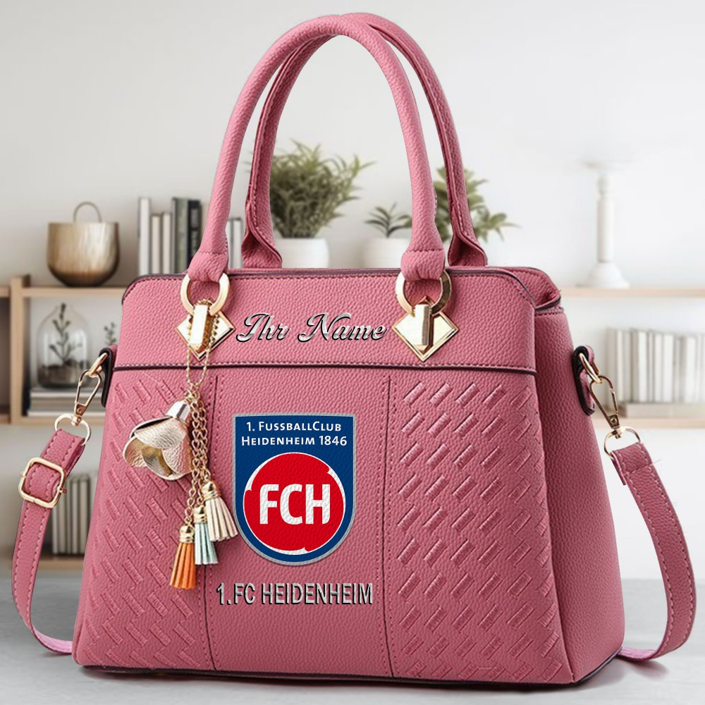1. FC Heidenheim Crossbody Zip Hand Bag With Tassel Custom Name For Women - Image 5
