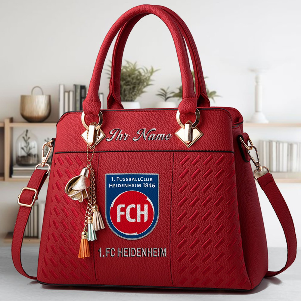 1. FC Heidenheim Crossbody Zip Hand Bag With Tassel Custom Name For Women - Image 6