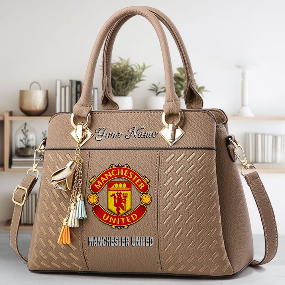 Manchester United Crossbody Zip Hand Bag With Tassel Custom Name For Women - Image 4