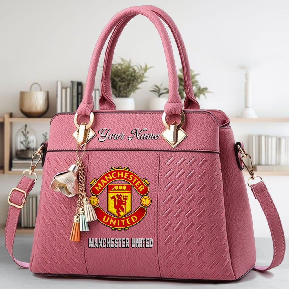 Manchester United Crossbody Zip Hand Bag With Tassel Custom Name For Women - Image 6