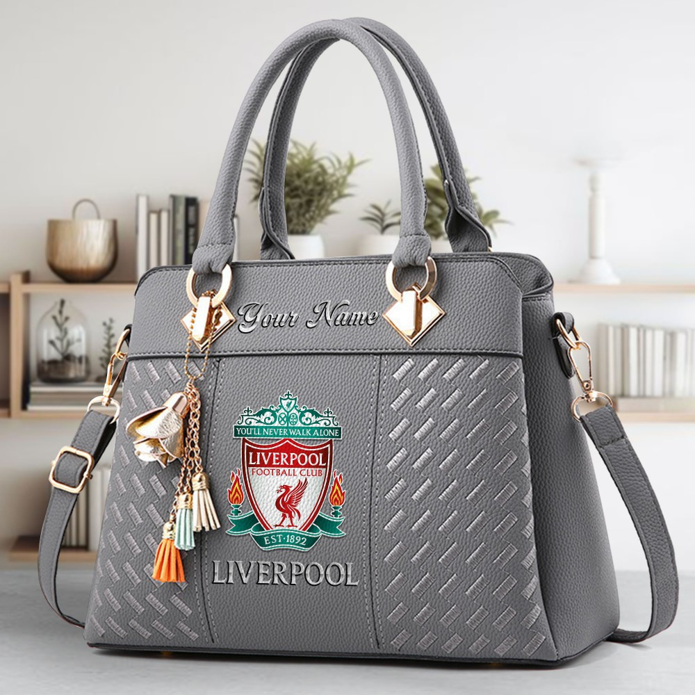 Liverpool FC Crossbody Zip Hand Bag With Tassel Custom Name For Women - Image 5