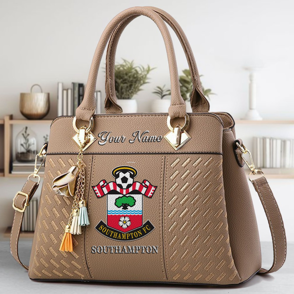 Southampton FC Crossbody Zip Hand Bag With Tassel Custom Name For Women - Image 3