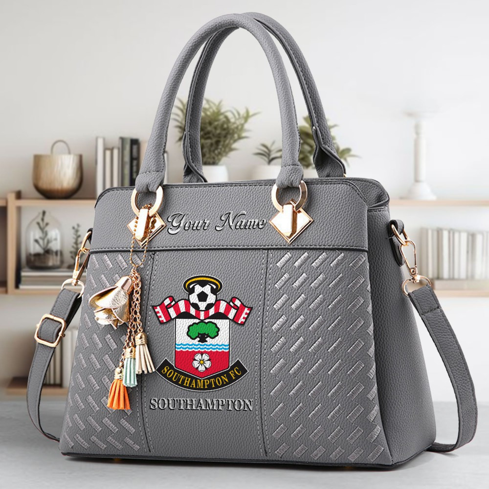 Southampton FC Crossbody Zip Hand Bag With Tassel Custom Name For Women - Image 4