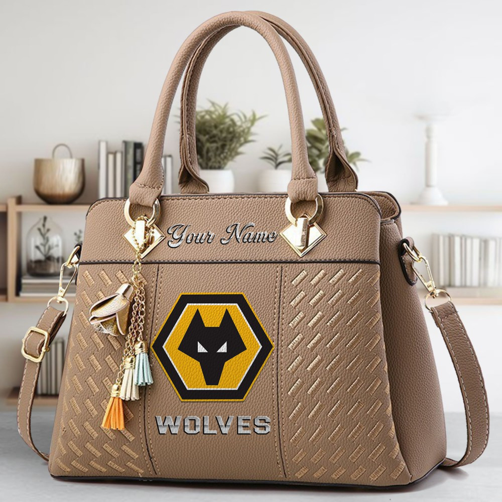 Wolverhampton Wanderers F.C Crossbody Zip Hand Bag With Tassel Custom Name For Women - Image 3