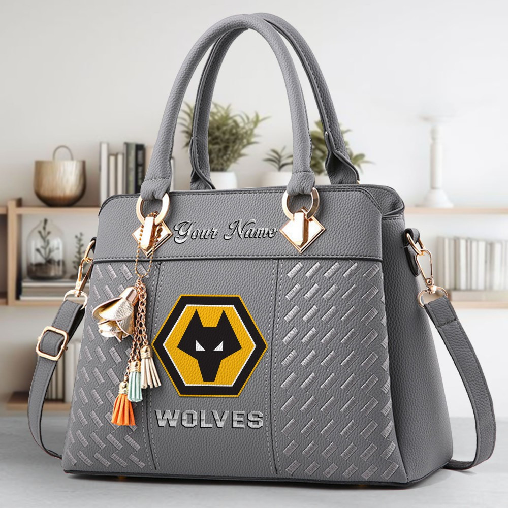 Wolverhampton Wanderers F.C Crossbody Zip Hand Bag With Tassel Custom Name For Women - Image 4