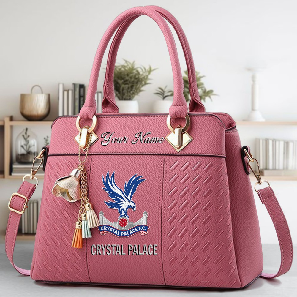 Crystal Palace F.C Crossbody Zip Hand Bag With Tassel Custom Name For Women - Image 5