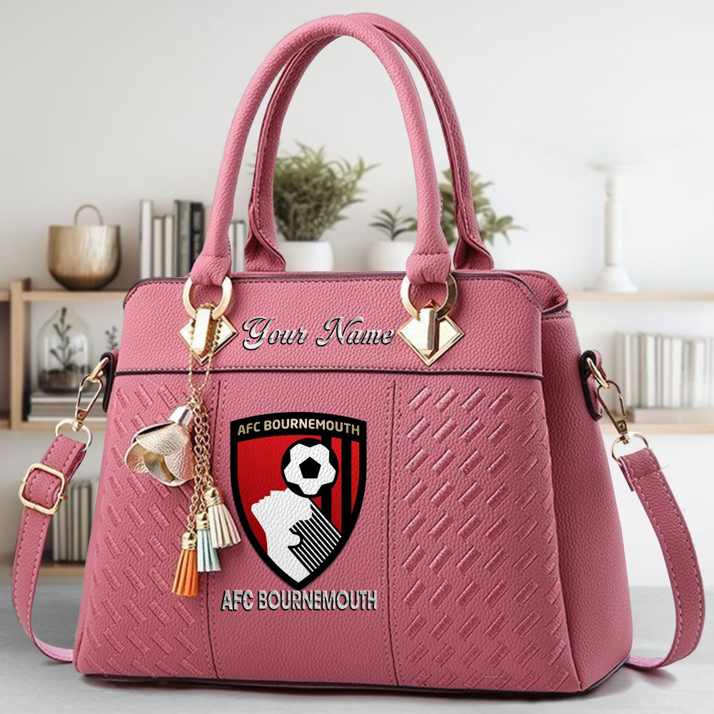 A.F.C. Bournemouth Crossbody Zip Hand Bag With Tassel Custom Name For Women - Image 5
