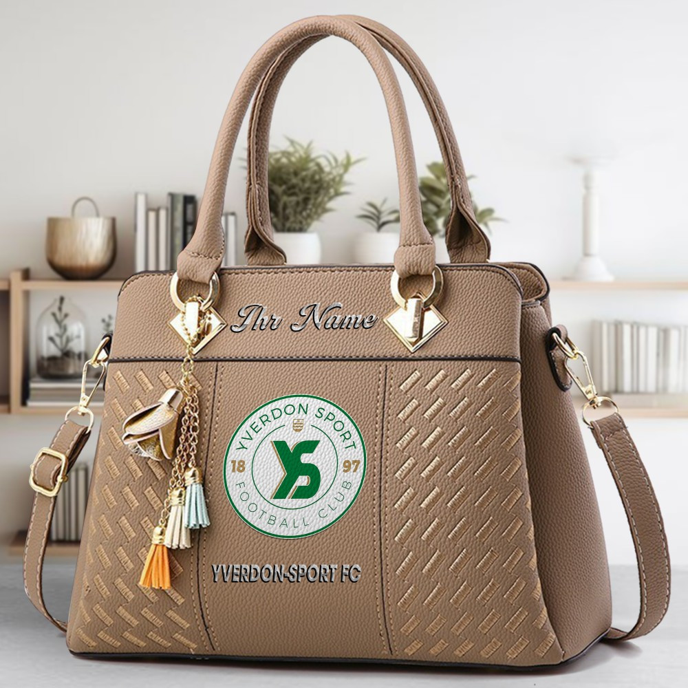 Yverdon Sport FC Logo Crossbody Zip Hand Bag With Tassel Custom Name For Women - Image 3