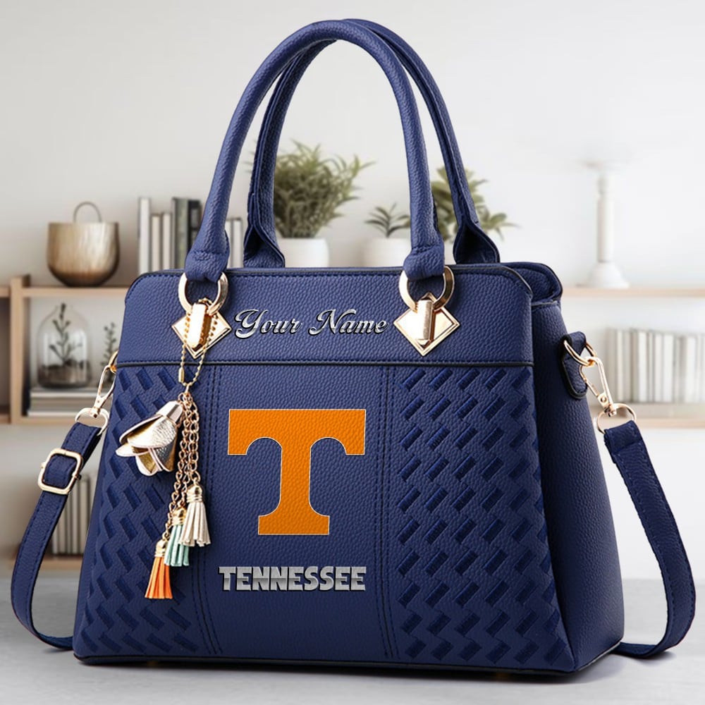 Tennessee Volunteers Logo Crossbody Zip Hand Bag With Tassel Custom Name For Women - Image 3