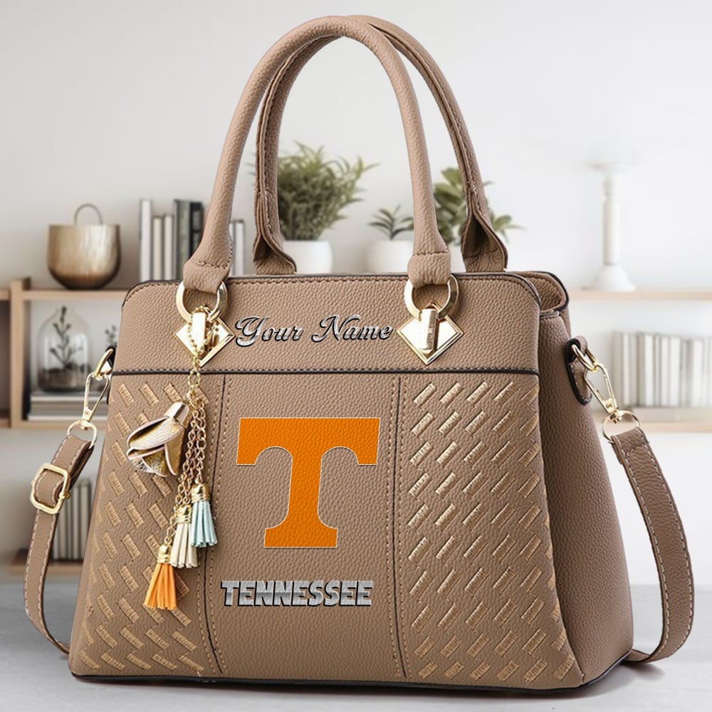 Tennessee Volunteers Logo Crossbody Zip Hand Bag With Tassel Custom Name For Women - Image 4