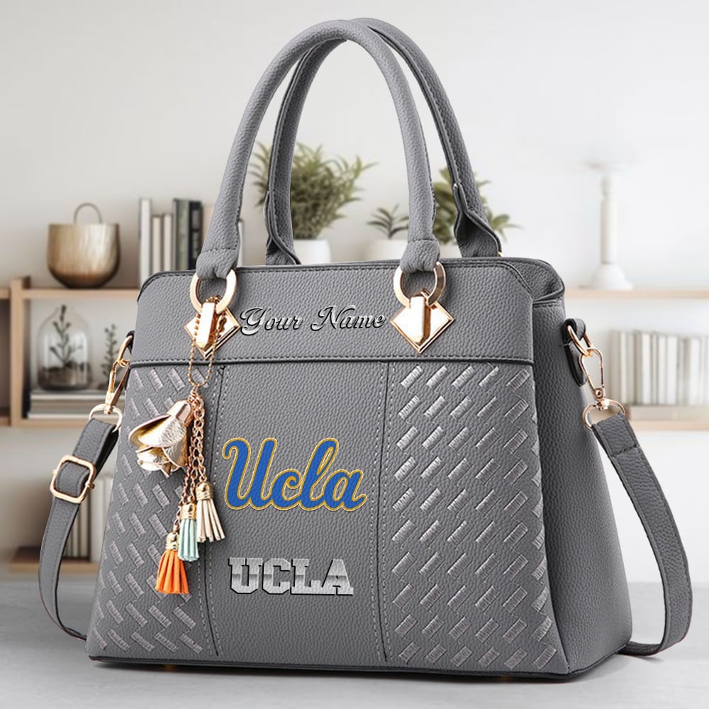 Ucla Bruins Logo Crossbody Zip Hand Bag With Tassel Custom Name For Women - Image 4
