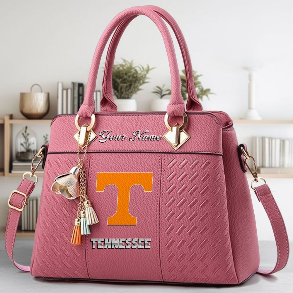 Tennessee Volunteers Logo Crossbody Zip Hand Bag With Tassel Custom Name For Women - Image 5